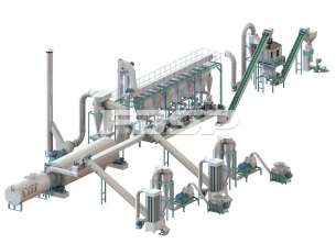 时产5-7吨生物质秸秆制粒生产线