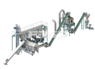 时产4-6吨污泥木屑混合制粒生产线